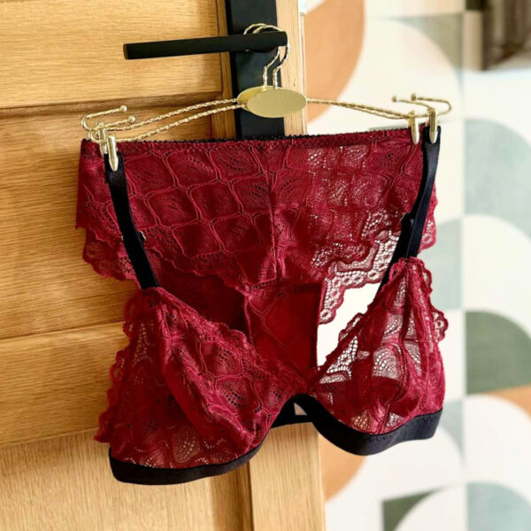 Ensemble de lingerie Jisèle Bordeaux & Noir