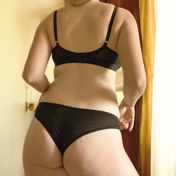 Tanga Jilberte Noir Rayé – Image 2