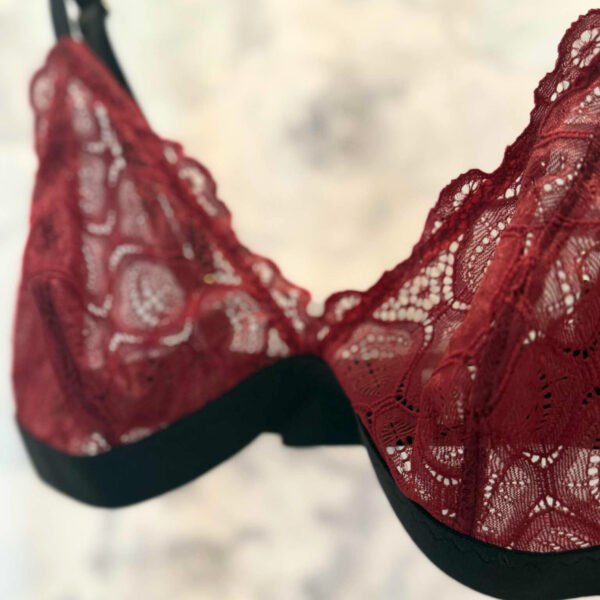 Soutien-gorge Triangle Jisèle Bordeaux & Noir