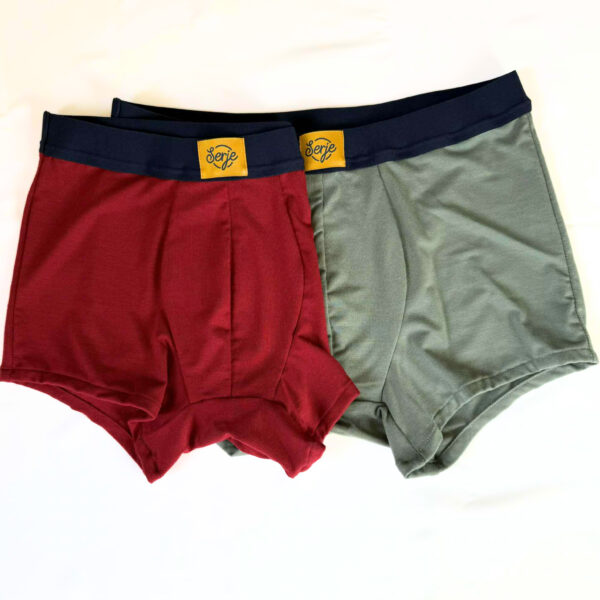 Coffret Boxers d'hiver - Kaki & Bordeaux